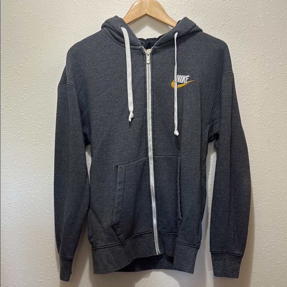 Nike Gray Zip Up Sweater, Size S